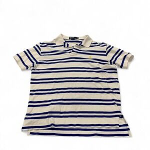 Vintage Polo Ralph Lauren Blue Stripe Polo Shirt L